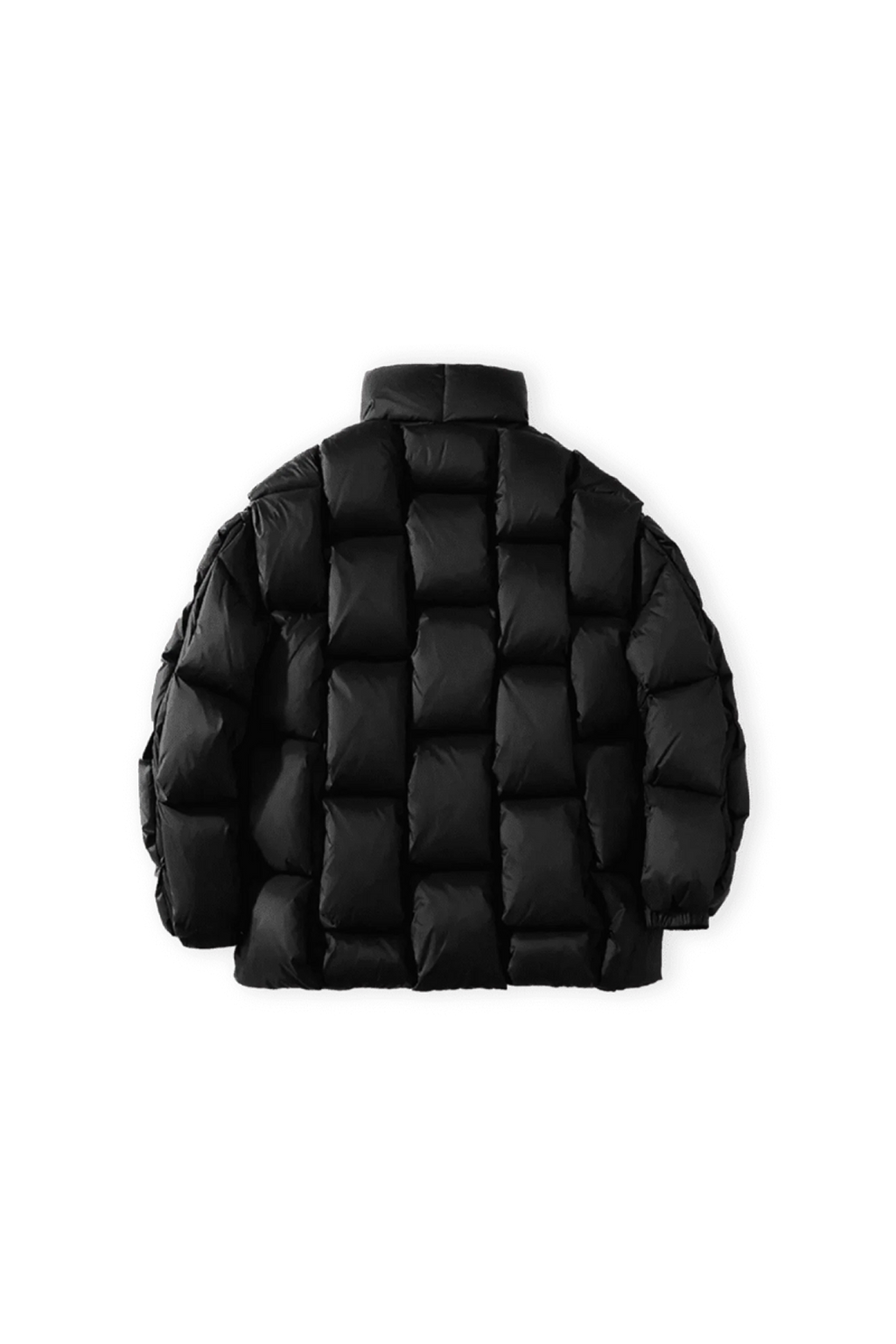 Diagramm-Pufferjacke - Schwarz