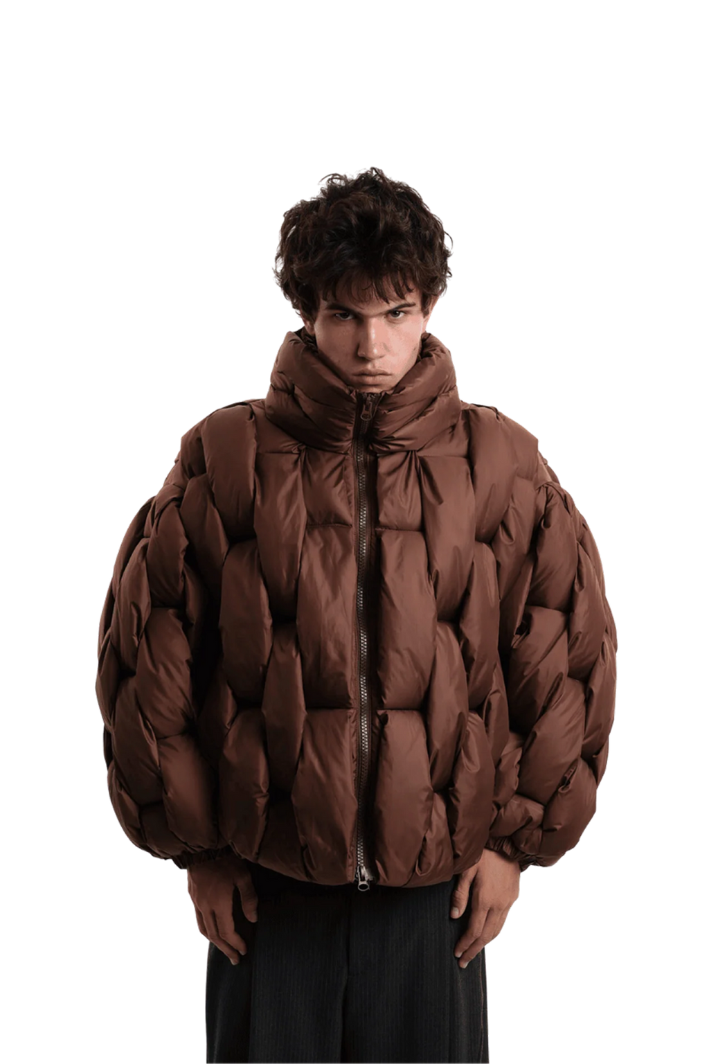 Pentagon Puffer - Marron