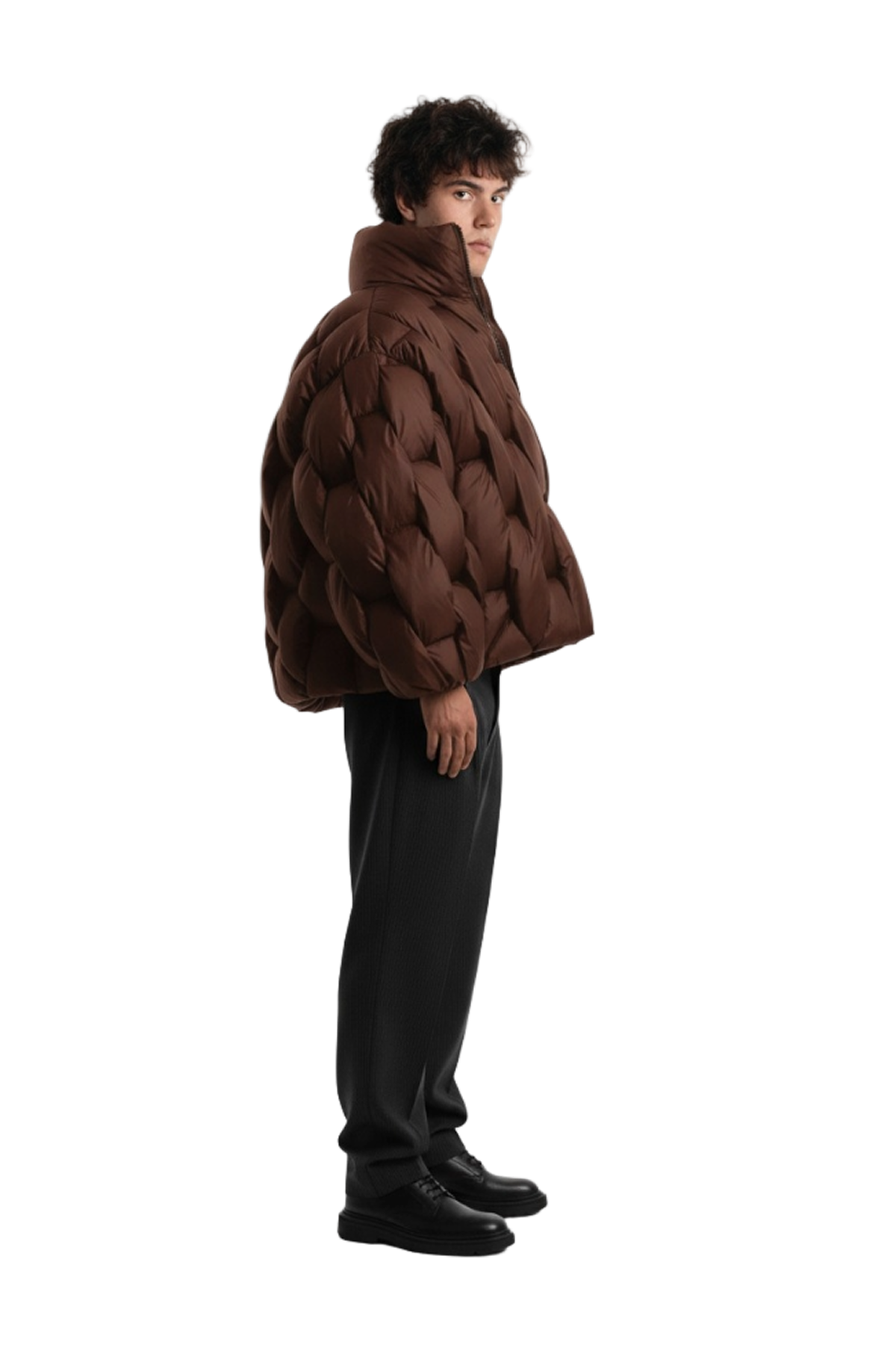 Pentagon Puffer - Marron